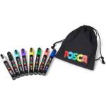 uni Декоративен маркер, 1, 8-2, 5 мм, UNI "Posca Pouch PC-5M", 8 различни цвята, с държач 2UPC5MPOUCH (2UPC5MPOUCH)