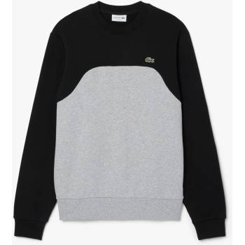 Lacoste Поларена блуза Lacoste Colour Block Cotton Fleece Sweatshirt - Grey
