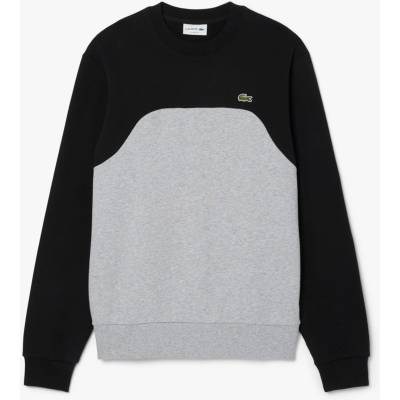 Lacoste Поларена блуза Lacoste Colour Block Cotton Fleece Sweatshirt - Grey