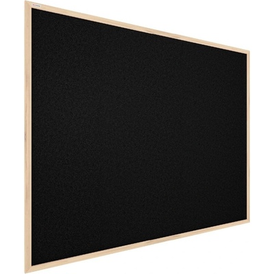 Allboards Černá korková tabule v dřevěném rámu 120 x 90 cm