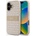 DKNY PU Leather Repeat Pattern Tonal Stripe Заден капак за iPhone 16 Plus Pink DKNY | Lilav | ЖЕНИ | UNI