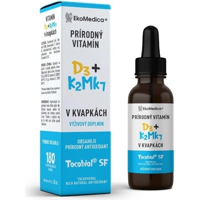 EkoMedica Vitamíny D3 + K2Mk7 v kvapkách 30 ml