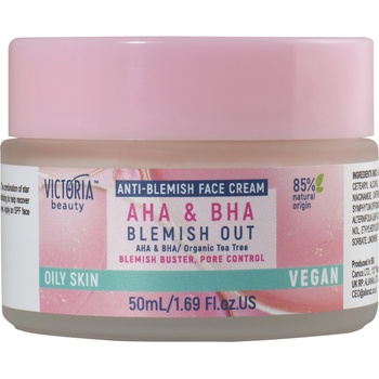 Victoria Beauty Blemish Out Крем за лице против пъпки с AHA & BHA, 50 ml