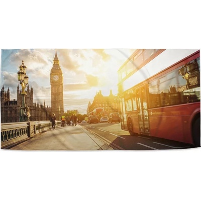 Sablio Ručník s potiskem Londýn Big Ben 70 x 140 cm