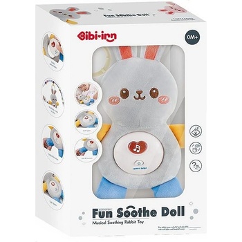 Chipolino Успокояваща музикална кукла Chipolino - Зайче, светлосива (DIG02406028)