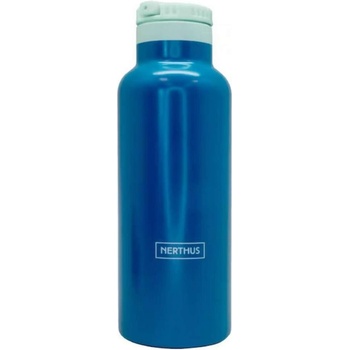 Nerthus 500 мл син спортен термос със сламка Nerthus