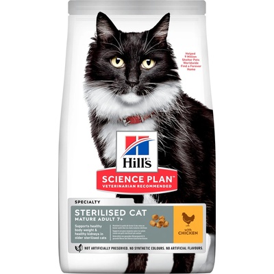 Hill's Science Plan granule pre kastrované staršie mačky s kuracím 10 kg
