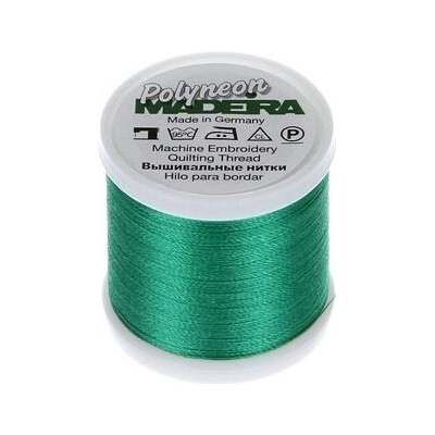 Vyšívací nitě PES Madeira Polyneon (400m) barva 1989 true green