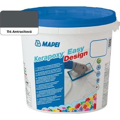 Mapei Škárovacia hmota epoxidová Kerapoxy Easy Design 114, antracitová, 3 kg 5KB011403