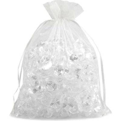 Dárkový pytlík 20x26 cm organza - bílá (5 ks)