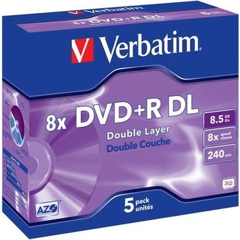 Verbatim Медия, Verbatim DVD R DOUBLE LAYER 8.5GB 8X MATT SILVER SURFACE (5 PACK) (43541)