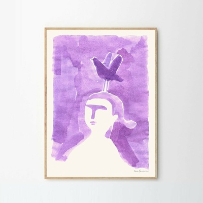 Moikka Plagát Blue Lady by Stine Belden Røed 50x70cm