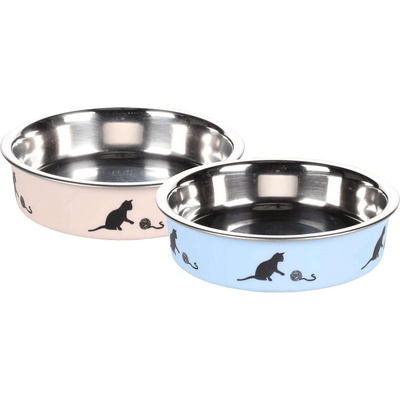 Flamingo Bella Cat Bowl - Метална купа за храна и вода за котки, розова , 160 мл. /10 см