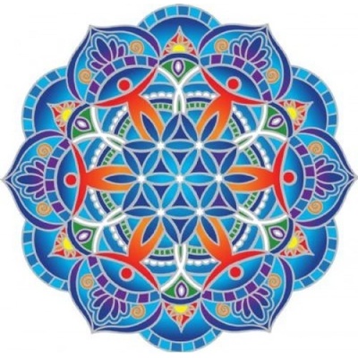 Mandala okenná nalepovacia - Kruh priateľstva