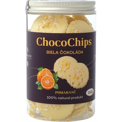 DP Chocolate ChocoChips biela pomaranč 160 g