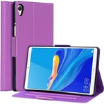 Gigapack Huawei MediaPad M6 8.4 WIFI / MediaPad M6 8.4 LTE GIGAPACK Калъф тип „FLIP с ефект на кожа, карбонов мотив, ЛИЛАВ (GP-90622)