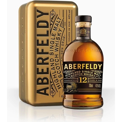 Aberfeldy zlatá plechovka 12y 40% 0,7 l (Kazeta)