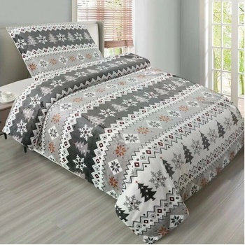 Jahu Vianočné mikroplyšové obliečky Magic flake 140x200 70x90