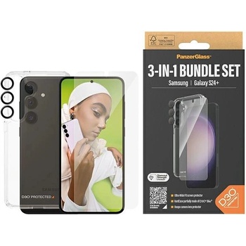 Panzer PanzerGlass комплект 3в1 калъф + протектор за екран + протектор за камера за Samsung Galaxy S24 Plus+