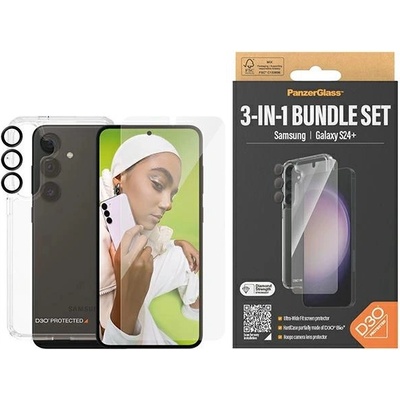 Panzer PanzerGlass комплект 3в1 калъф + протектор за екран + протектор за камера за Samsung Galaxy S24 Plus+