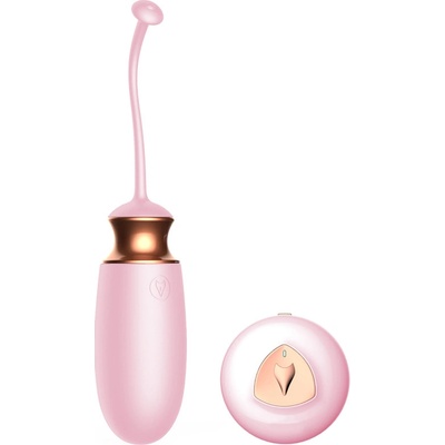 Boss Series Vibrating Silicone Love Egg 10 Vibrační vajíčko s vyhříváním a hlasovým nebo dálkovým ovládáním fialové
