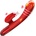 SuperLove Heating & Licking Powerful Rabbit G-Spot Vibrator Red