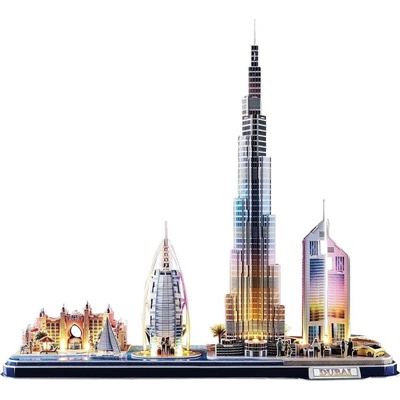 CubicFun 3D puzzle CityLine panorama svítící Dubaj 182 ks