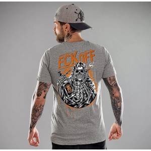 HYRAW мъжка тениска hyraw - grey fck off - su24-m12