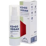 Nordaid Веган витамини К2 (25 g) + D3 (1000 IU) - Здраве за сърцето и костите, силен имунитет, Спрей за уста, 30 ml, 200 впръсквания (011062 NRD)
