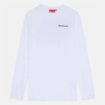 Fenchurch Тениска Fenchurch Men's Spencer Long-Sleeve T-Shirt - White