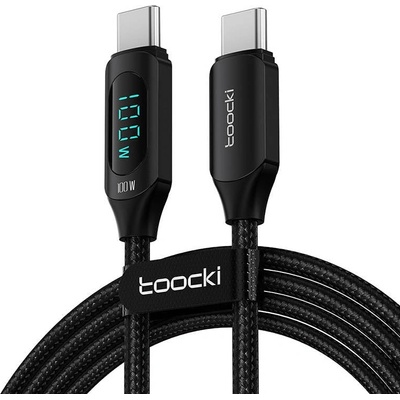 Toocki Кабел Toocki, USB-C към USB-C, 1m, 100W, черен (TXCTT1-XY01)