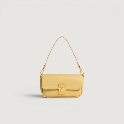 Coccinelle C-ME LOCK MEDIUM kožená kabelka Honey