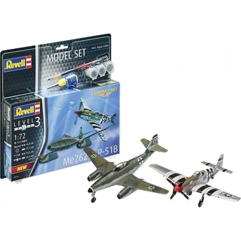 Revell Сглобяем модел, Revell, Комплект самолети, Me262 - P-51B Mustang (R63711)