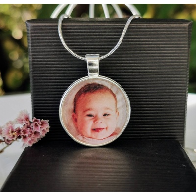 Meganflo Голям медальон със снимка - сребро