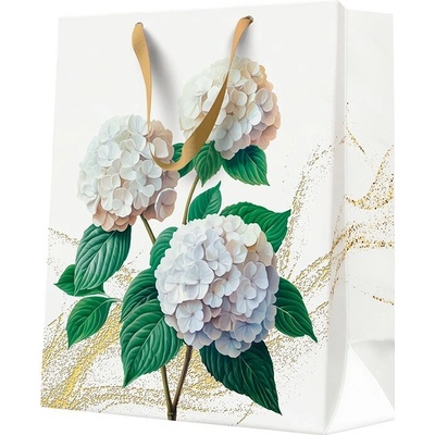 PAW 3 Dárková taška PAW Romantic White Hydrangeas 26,5x13x33,5