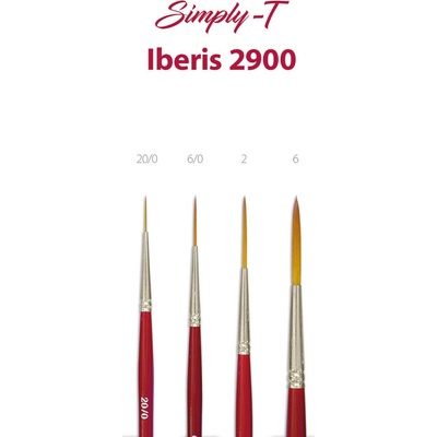 Štetec Simply-T Iberis 2900 - Script, krátka rukoväť Veľkosť štetca: 20/0