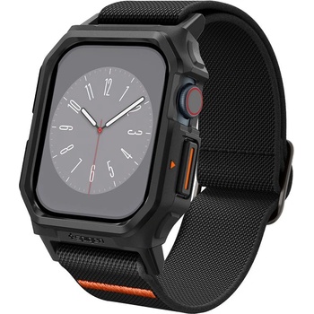 Spigen Удароустойчив TPU кейс с вградена каишка за Apple Watch 10 46мм (2024) (черен) - Spigen Lite Fit Pro (ACS08609)