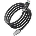 Cuktech Кабел за данни CTC620P (CCTC620POSBK) - USB-C към USB-C, Дигитален дисплей, 240W, 6A, 480Mbps, E-Marker чип, 2m - Cuktech - Черен