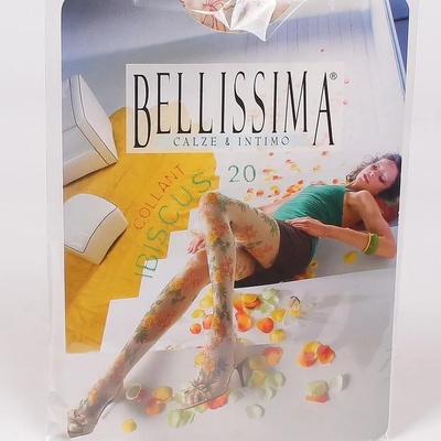 Свеж чорапогащник в цвят panna с цветя - 20 den