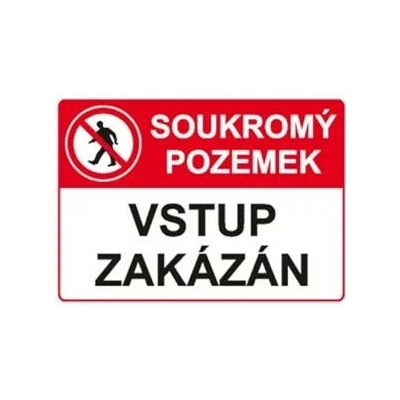 Informační tabulka soukromý pozemek A4