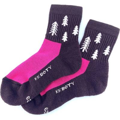 Surtex detské merino ponožky ružové stromKKy
