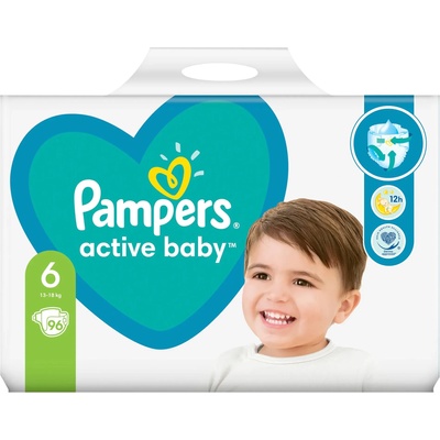 Бебешки пелени Pampers - Active Baby 6, 96 броя (1100002049)