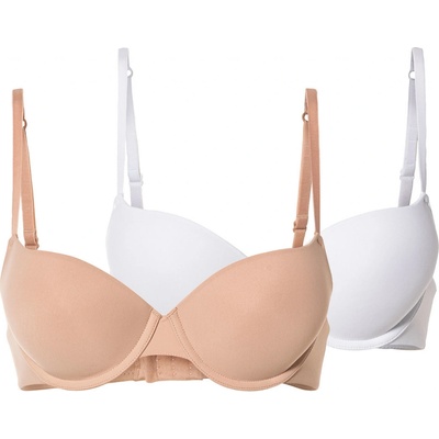 esmara push-up 2 kusy béžová/biela 100372961