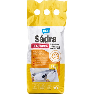 Uniflex Het sádra bílá plastická, 1 kg