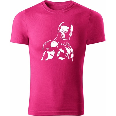 Tričko Iron Man pánske tričko purpurové biele