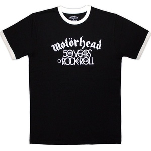 Motörhead 50 Years Text Lock Up Ringer Black L Риза (MHEADTEE98MB03)