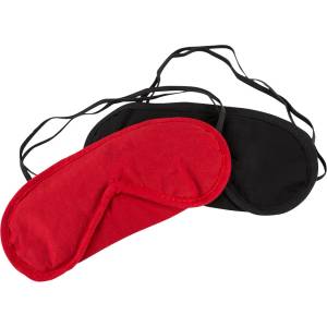 Cottelli Blindfold Set Red/Black 2 pack
