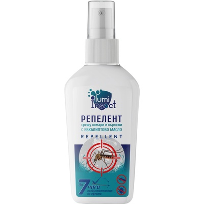 Lumi Insect Репелент срещу комари и кърлежи с евкалиптово масло, 50 ml