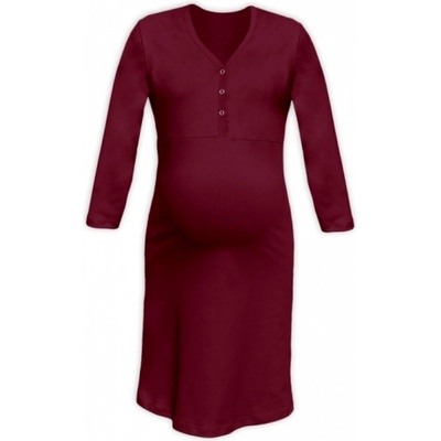 Jožánek tehotenská dojčiace nočná košeľa Pavla 3/4 bordó