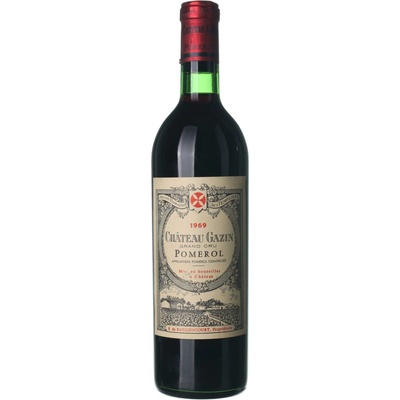 Château Gazin Pomerol Grand Cru suché červené 1969 0,75 l (holá láhev)